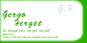 gergo herget business card